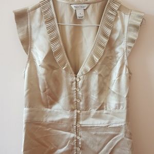 100% Silk Ivory Sleeveless Top